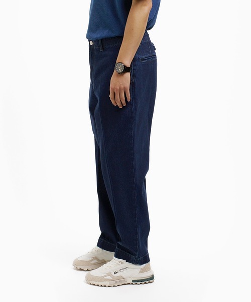 LACOSTE（ラコステ） ワイドパンツ ジーンズ センタープレスエフェクト