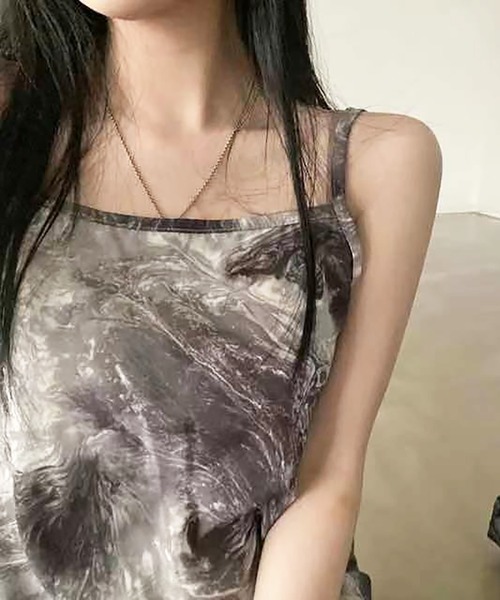 「Girly Doll」 キャミソールワンピース F ベージュ レディース_画像2