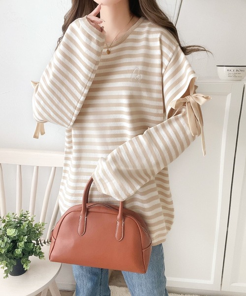 「mily bilet」 長袖ニット X-LARGE ネイビー レディース_画像2