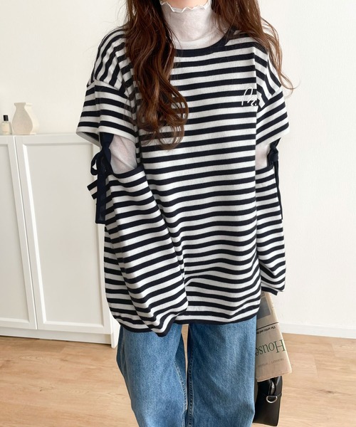 「mily bilet」 長袖ニット X-LARGE ネイビー レディース_画像5