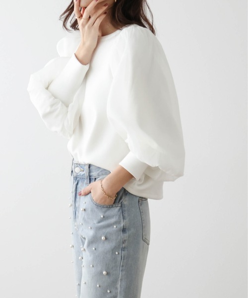 「SUGAR BISKET」 「La-gemme」長袖カットソー フリー ホワイト レディース_画像5