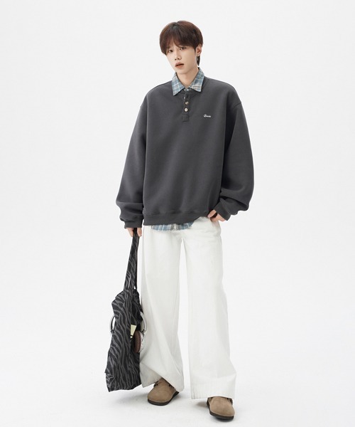 「Ressaca」 長袖Tシャツ L チャコール メンズ_画像2