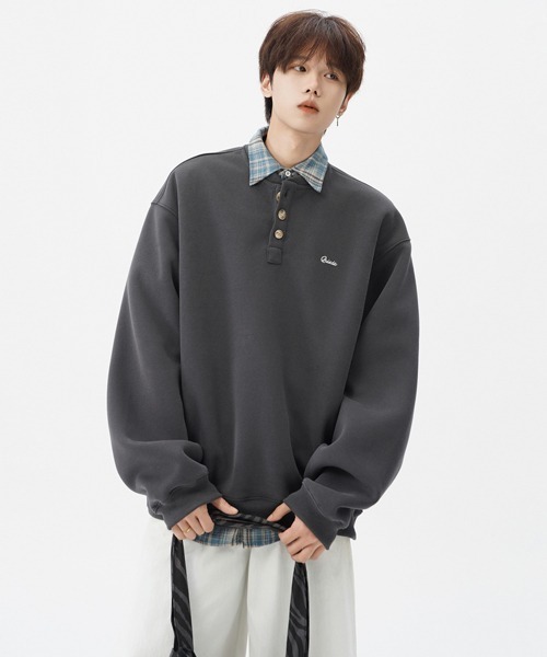 「Ressaca」 長袖Tシャツ L チャコール メンズ_画像3