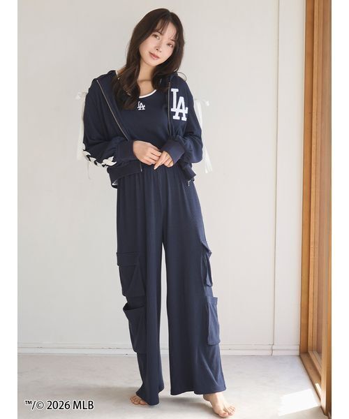 SNIDEL HOME パジャマ ルームウェア 「MLB」カットフーディー