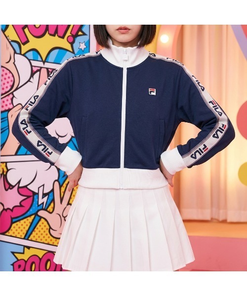 FILA スコートとトップスセット ネイビー/ピンク FILA（フィラ） コート ジャケット TRACK JACKET メンズ レディース