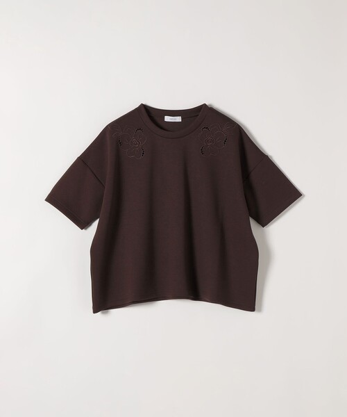 SHIPS any tシャツ any:「洗濯機可能」エンブロイダリー ショート