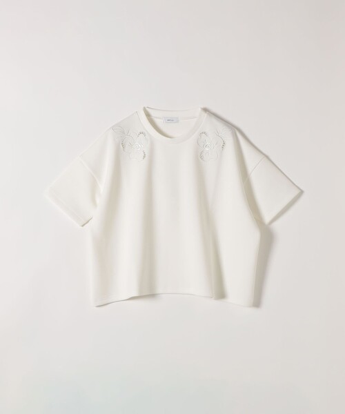 SHIPS any tシャツ any:「洗濯機可能」エンブロイダリー ショート