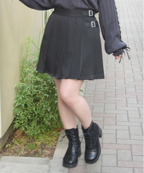 axes femme（アクシーズ ファム） パンツ ベルト×プリーツスカパン