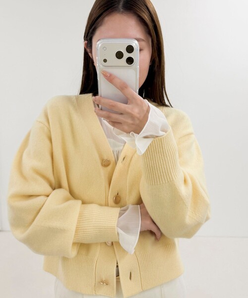 「NOLLEY'S」 ニットカーディガン 38 オフホワイト レディース_画像2