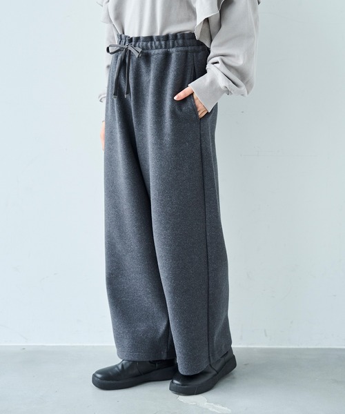 「mil」 スウェットパンツ - チャコールグレー レディース_画像3