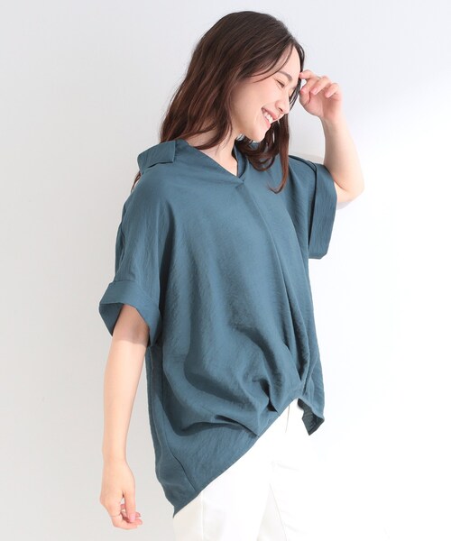 SHOO・LA・RUE（シューラルー） ブラウス シャツ 半袖 「S-LL/洗濯機可