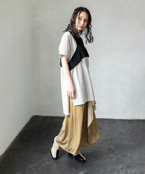 「OSMOSIS」 「loaf」半袖Tシャツ ONE SIZE ライトグリーン レディース_画像3
