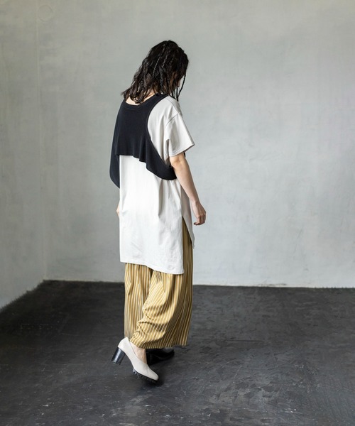「OSMOSIS」 「loaf」半袖Tシャツ ONE SIZE ライトグリーン レディース_画像4