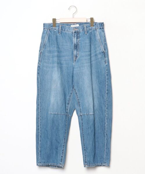 アニオナ AGNONA ロゴプレート ブルーデニムパンツ niko and…（ニコアンド） デニムパンツ LARGE ブルー メンズ