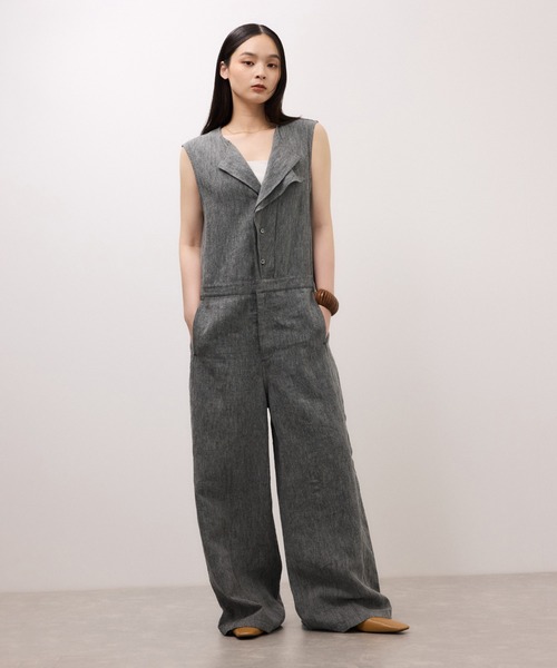 ■専用■美品 アダムエロペ 3,2万円 リネン混オールインワン サロペット ADAM ET ROPE'（アダムエロペ） オールインワン リネンラミー