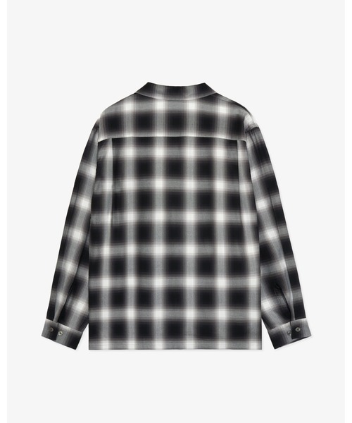 FRONT 11201 シャツ Open Collar Shirt/ Ombre Check Rayon Gabardine