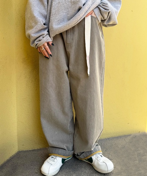 「DOUBLE NAME」 デニムパンツ FREE グレー レディース_画像6