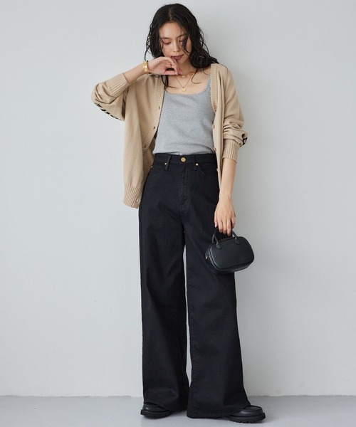 「surt」 ブーツカットデニムパンツ M ブラック レディース_画像3
