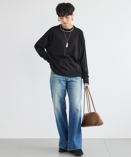 「surt」 ブーツカットデニムパンツ M ブラック レディース_画像6