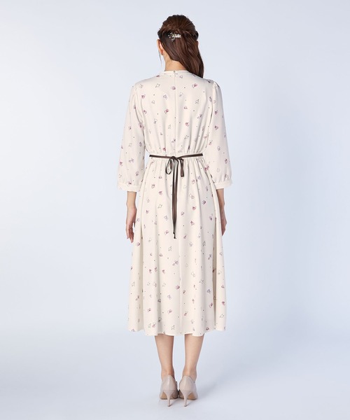 「LAISSE PASSE」 7分袖ワンピース MEDIUM アイボリー レディース_画像9