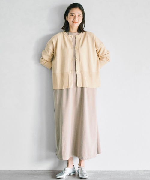 「avecmoi」 ニットカーディガン LARGE アイボリー レディース_画像2