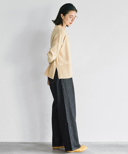 「avecmoi」 ニットカーディガン LARGE アイボリー レディース_画像8