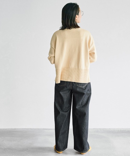 「avecmoi」 ニットカーディガン LARGE アイボリー レディース_画像9