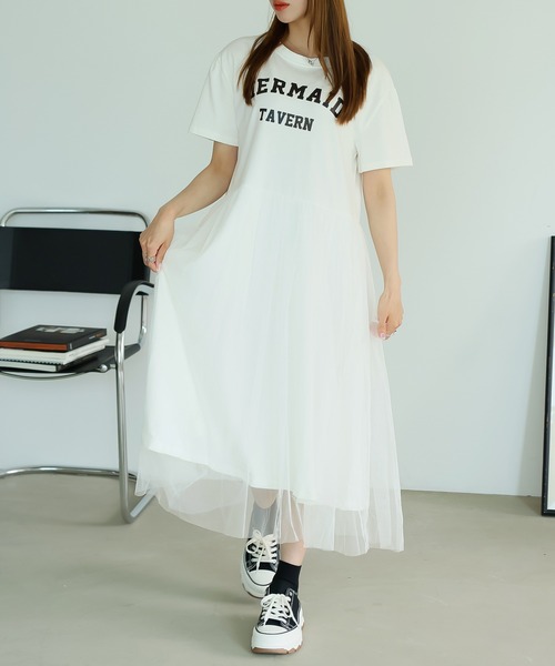 「Girly Doll」 「Doula Doula」半袖ワンピース F ベージュ レディース_画像4