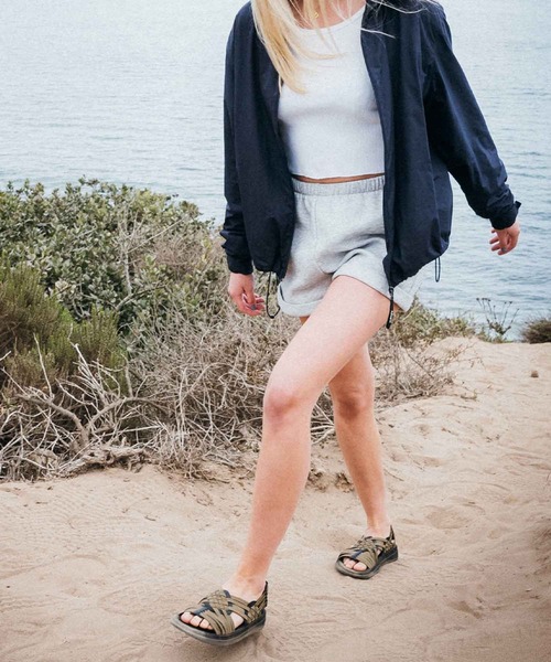 「MALIBU SANDALS」 フラットサンダル 5 ブラック×ホワイト レディース_画像3