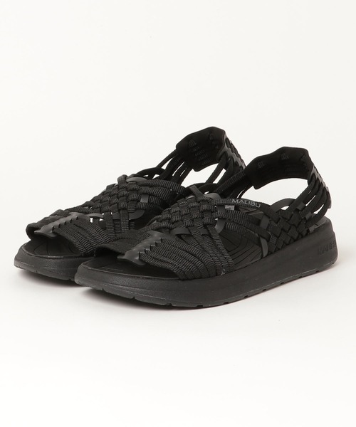 「MALIBU SANDALS」 フラットサンダル 5 ブラック×ホワイト レディース_画像6