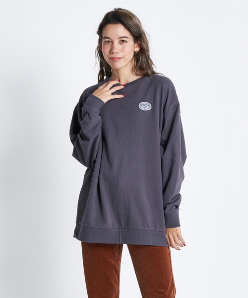 「ROXY」 スウェットカットソー MEDIUM ブラウン レディース_画像6