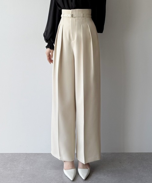 「mipiarl」 スラックス MEDIUM チャコール レディース_画像6