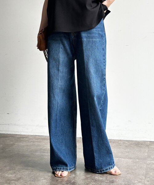 「DouDou」 デニムパンツ 36 ブルー レディース_画像7