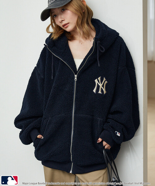 PUBLUX（パブリュクス） パーカー 別注 MLB ボア フーディー 限定展開