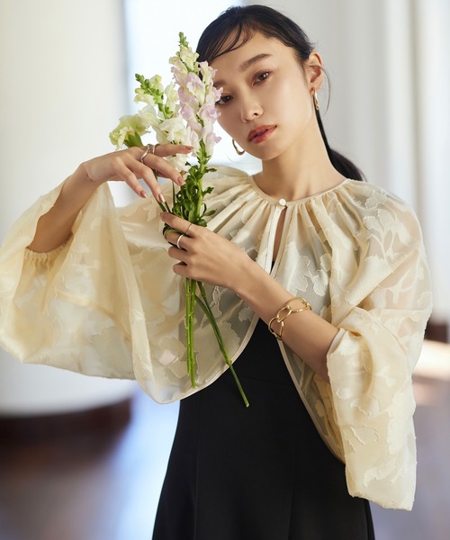 「RUIRUE BOUTIQUE」 ボレロ M ネイビー レディース_画像2
