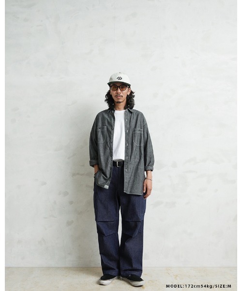 WAIPER.inc ジーンズ 米軍 M-65 カーゴパンツ KURABO DENIM「WP1173