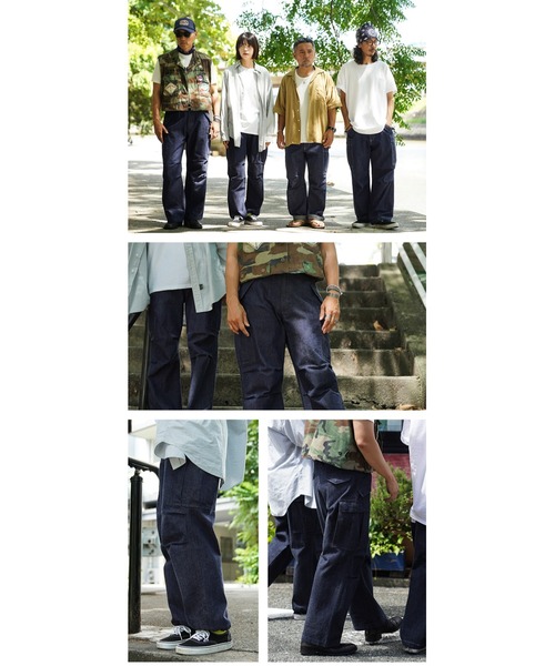 WAIPER.inc ジーンズ 米軍 M-65 カーゴパンツ KURABO DENIM「WP1173