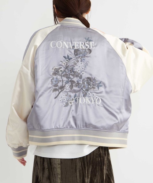 ブルゾン アウター FLOWER EMBROIDERY SOUVENIR JACKET レディース