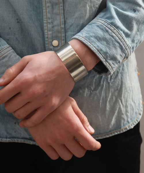 amp japan バングル German Silver Plain Bangle-Middle