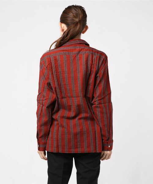 ブラウス シャツ DETAILS / オープンカラーシャツ”dot stripe レディース メンズ DETAILS ブラウス シャツ / オープンカラーシャツ”dot stripe