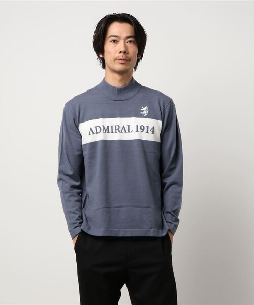 タートルネック セーター ニット 「アドミラル ゴルフ」 メンズ ロゴ ハイネックニット メンズ