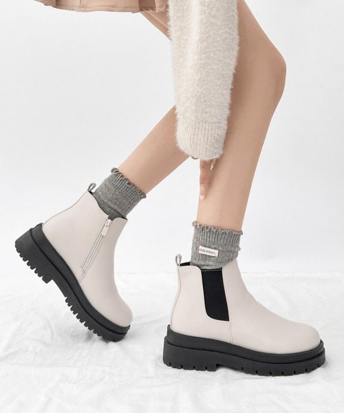 Shoes in Closet（シュークロ） ブーツ 軽量厚底 サイドゴア ショート