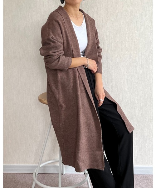 カーディガン ひざ丈 ガウンカーディガン レディース : ZOZOTOWN Yahoo