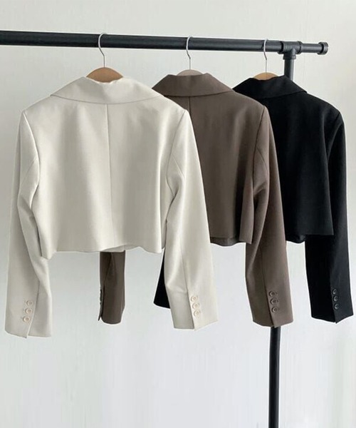 DAY CLOSET ブラウス シャツ レディース クロップド丈ジャケット