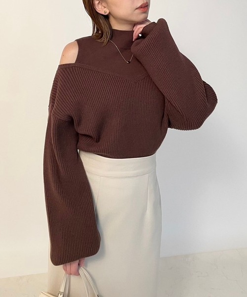 Heather（ヘザー） ニット 肩開きニットプルオーバー 168662