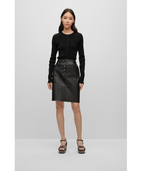 BOSS（HUGO BOSS） カーディガン ボタンフロント リブニット 