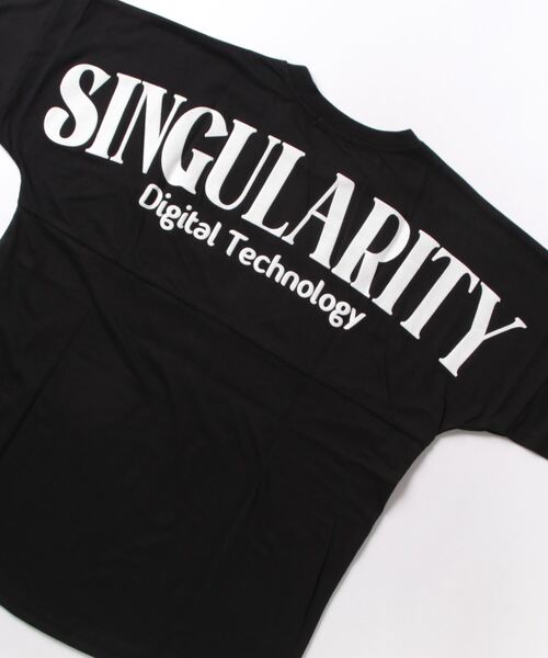 STYLEBLOCK tシャツ BIGロゴプリント入り5分袖ビッグシルエットTシャツ