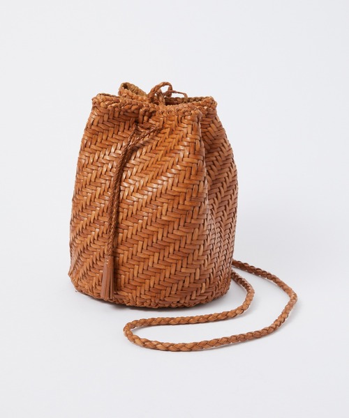 美品 dragon DIFFUSION POMPOM ショルダーバッグ 巾着 DRAGON DIFFUSION ショルダーバッグ バッグ POMPOM DOUBLE JUMP