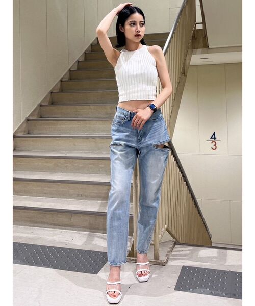 GYDA タンクトップ ブリーチアメスリニット TOPS : ZOZOTOWN