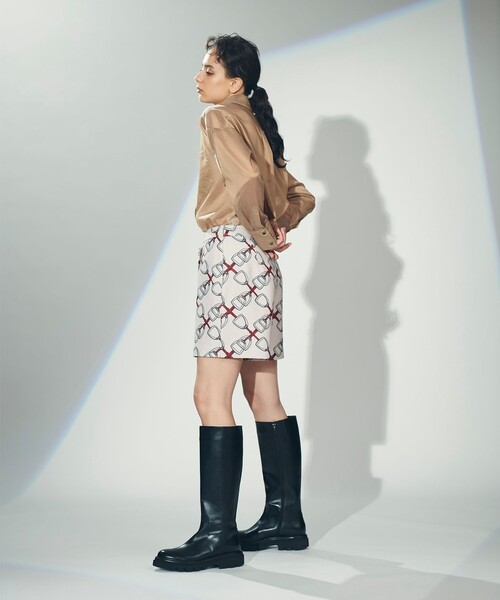 GRACE CONTINENTAL ビットプリントラップパンツ GRACE CONTINENTAL パンツ ビットプリントラップパンツ